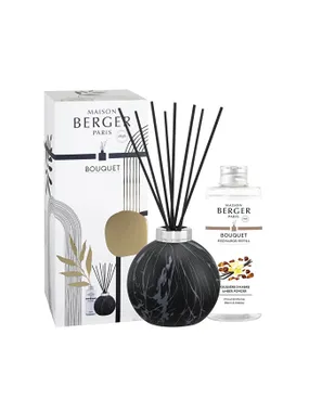 GIFT SET AROMA Diffuser Marbrure Black + Amber Powder Refill 180 ml