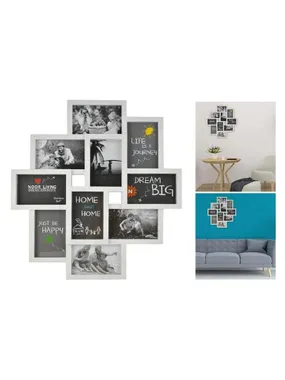 Frame for 10 photos - white