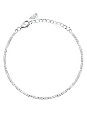 Silver tennis bracelet with clear zircons Silver LPS05AWV31