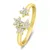 Beautiful gold plated open ring with zircons RI072Y