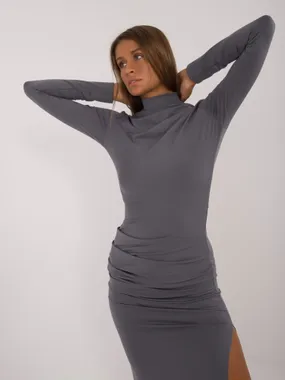 Women's Gray Fitted Dress