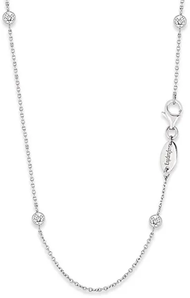 Silver necklace with cubic zirconia ERN-80-LILMOONZ
