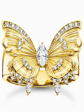Thomas Sabo TR2495-414-14-58 Cocktailring butterfly gold plated Ladies