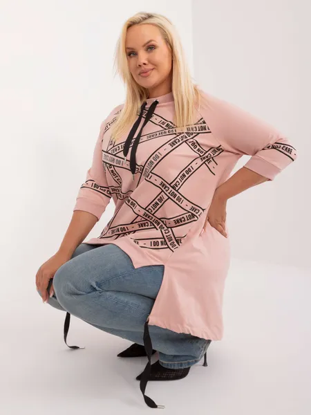 Women's dark pink plus size tunic