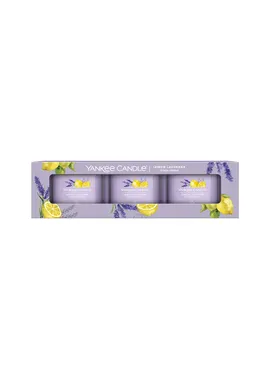 Set of votive candles in glass Lemon Lavender 3 x 37 g