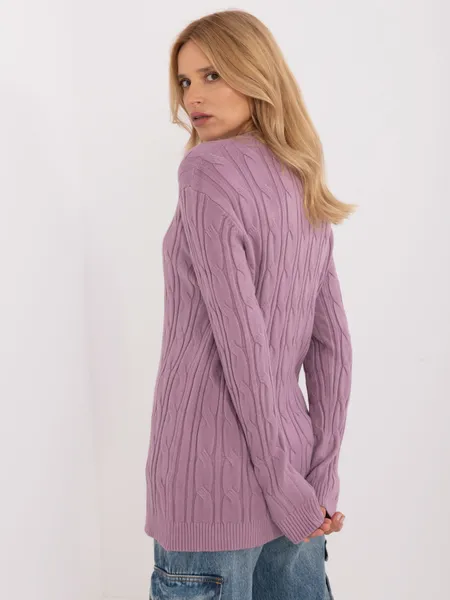 Women's purple Cable knit sweater