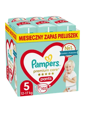 PAMPERS Premium Pants autiņbiksītes 5.izm., 12-17kg, 102gab.