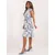 Women's white and blue dress with print