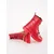 Girl's red leather boots with Shelovet chain