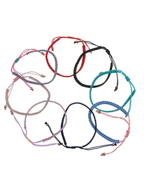 Colored lace bracelet blue / pink