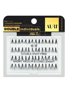 Double Individuals tufts of eyelashes without knots, mix 56 pcs.