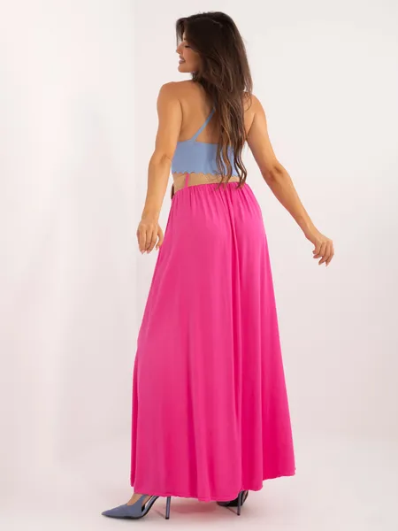 Women's dark pink flared skirt