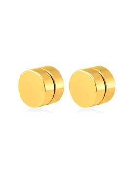 Gold-plated magnetic earrings 2 in 1 (beads, mini brooch) VSE6018G-PET