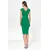 Green dress with a pencil cut - S220