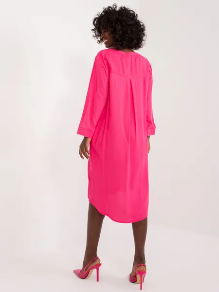 Women's Fuchsia Casual Dress