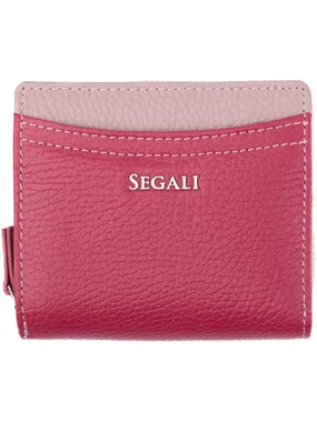 Women's leather wallet 7544 B magenta/rose