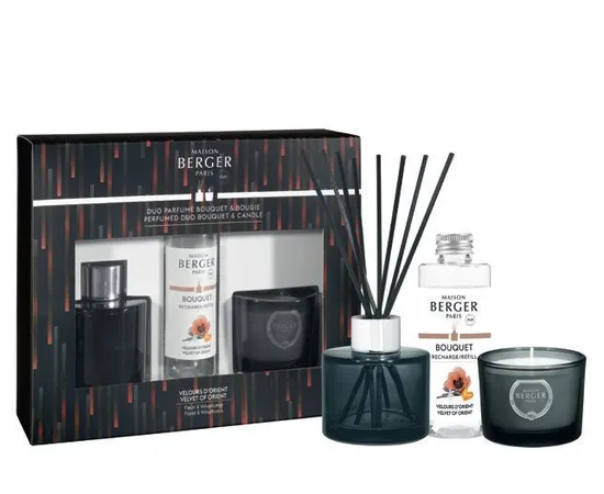Gift set aroma diffuser Variation black Velvet of Orient 90 ml + candle 80 g