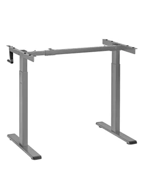Maclean desk, manual height adjustment, without a top, for sitting and standing work, max. 60 kg, max. height 120 cm, MC-790NG