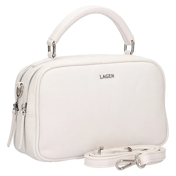 Women's leather crossbody bag BLC-22/2068 WHITE