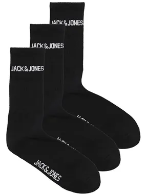 3 PACK - men's socks JACMELVIN 12260083 Black
