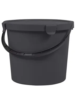 Plast Team Berry bucket with lid 10L, dark gray