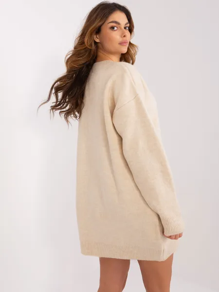 Women's light beige knit dress