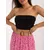 Women's pink ruffle skirt