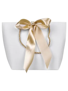 Gift bag with gold ribbon