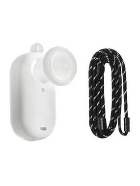 Silicone case with a leash Sunnylife for Insta360 GO 3S (white)