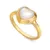 Jac Jossa Soul DR284 Diamond and Pearl Gold Plated Ring