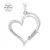 Silver Heart pendant with clear Swarovski SILVEGO11580w