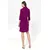 Purple Oversized Dress with Rolled Sleeves - S226