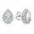 Charming silver jewelry set with zircons SET226W (earrings, pendant)