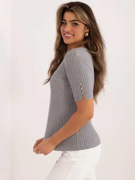 Women's gray classic blouse