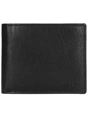 Men's leather wallet W-8154 BLK