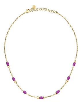 Decent Gold Plated Beaded Necklace Colori SAXQ03