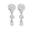 Elegant silver dangle earrings with diamonds Tender DE748