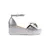 Silver wedge sandals