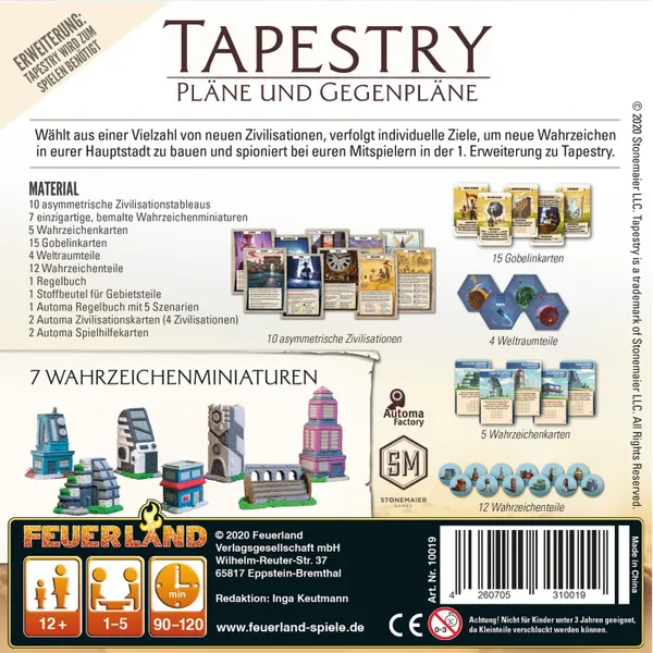 Tapestry: Plans and Counterplans, board game