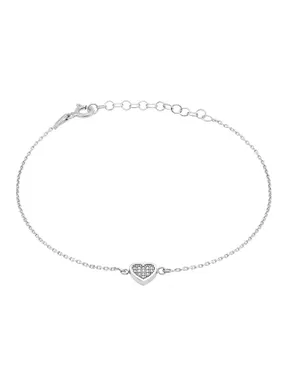 Romantic silver heart bracelet BR18W