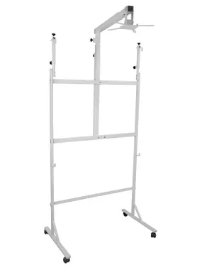 Interactive whiteboard mobile stand with projector arm