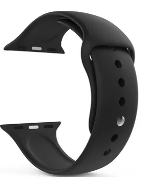 Silicone strap for Apple Watch - Black 42/44/45 mm - S / M