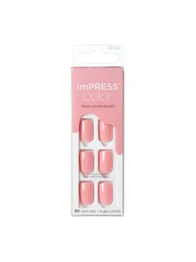 Self-adhesive nails imPRESS Color Pretty Pink 30 pcs