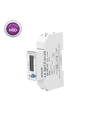 1-phase electricity meter 100A, multi-trane, RS-485 port, MID, 1 module, DIN TH-35MM