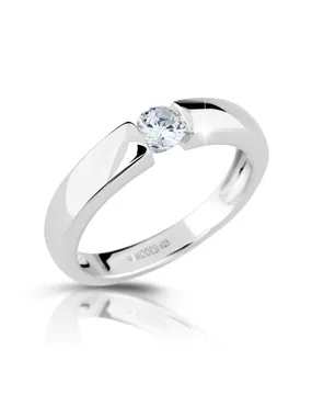 Silver ring with cubic zirconia M01211