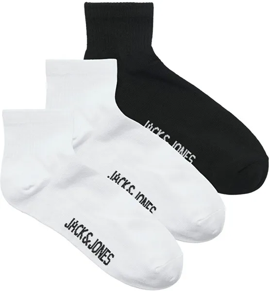 3 PACK - men's socks JACLEON 12257150 White