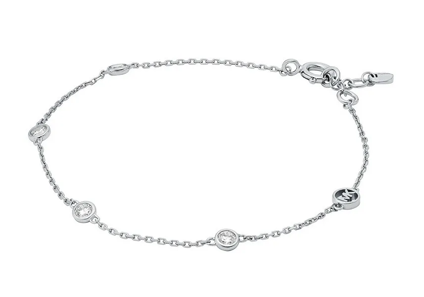 Elegant silver bracelet with zircons Brilliance Kors MKC1716CZ040