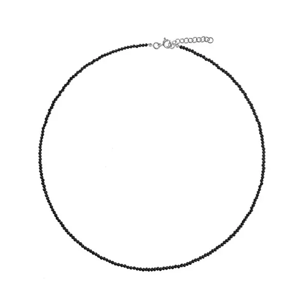Black spinel bead necklace AJKNA008