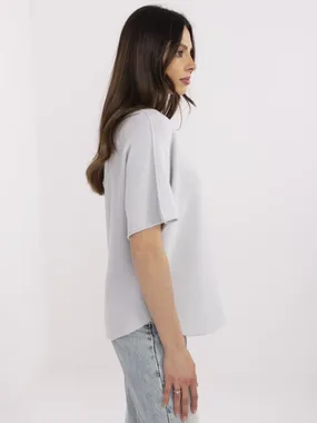 Women's bright gray oversize sweater