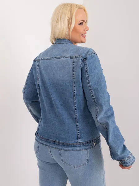 Women's blue plus size jacket